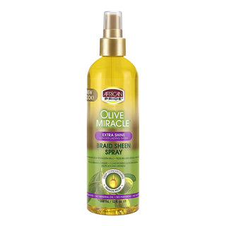 AFRICAN PRIDE Olive Miracle Braid Spray - Extra Shine (12 oz)